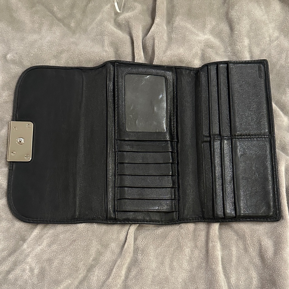 Coach Black and Silver Signature Clutch - Picture 3 of 10